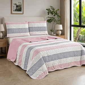Set de Cubrecama Reversible 3/4 Piezas con Sábana Ajustable y Fundas - ambientado en el hogar